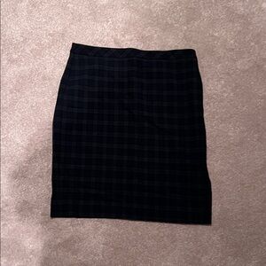 Banana Republic Black Checkered Pencil Skirt